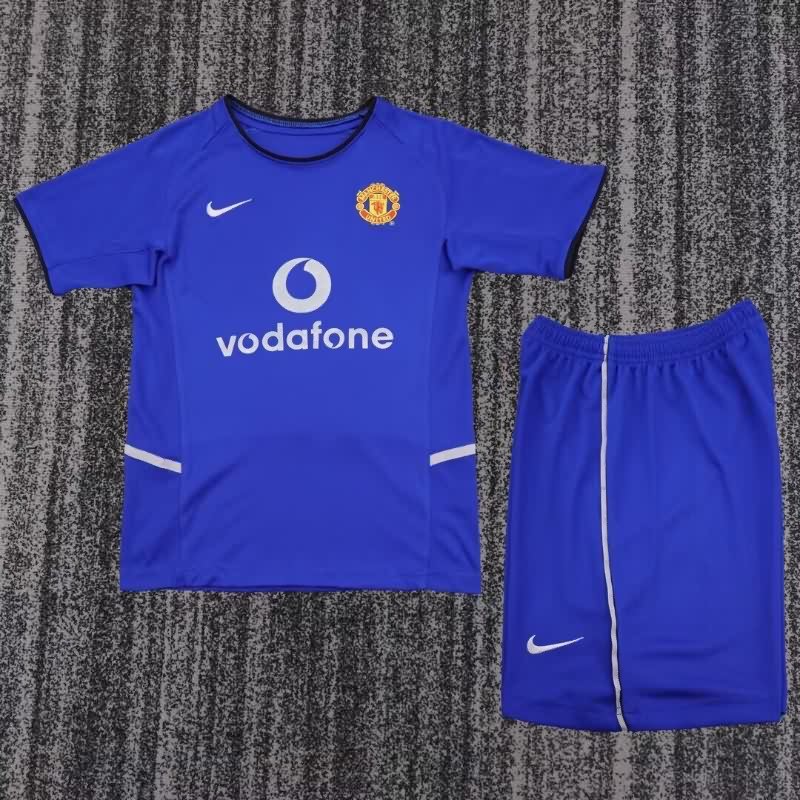 Kids Manchester United 2002/03 Third Soccer Jersey And Shorts