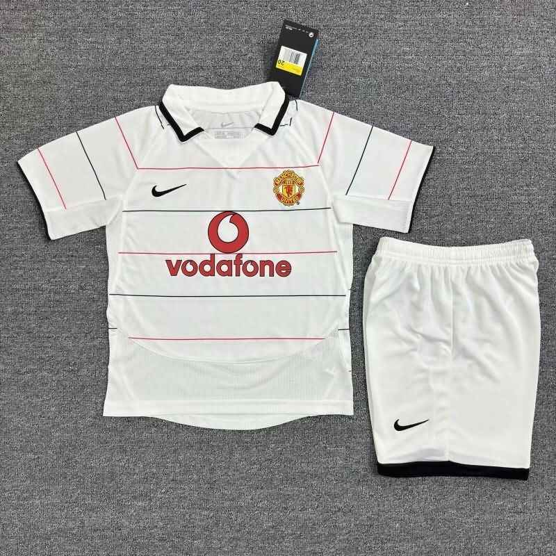 Kids Manchester United 2003/05 Away Soccer Jersey And Shorts