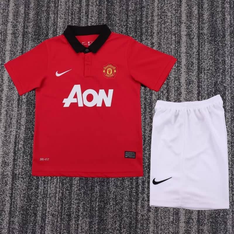 Kids Manchester United 2013/14 Home Soccer Jersey And Shorts