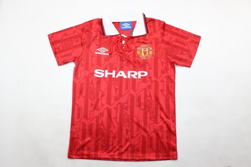 Kids Manchester United 1992/94 Home Soccer Jersey And Shorts