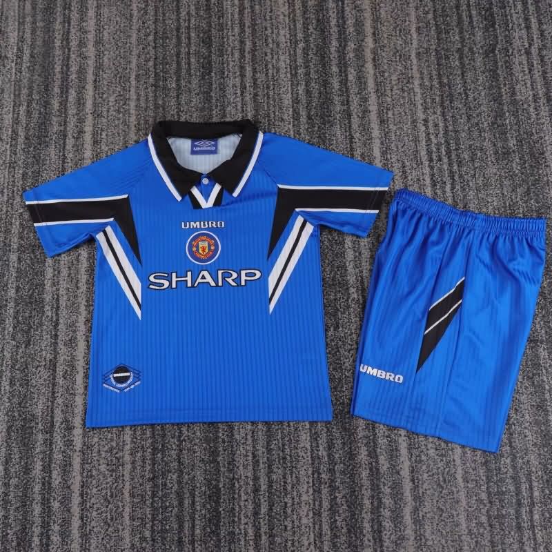 Kids Manchester United 1996/98 Third Soccer Jersey And Shorts