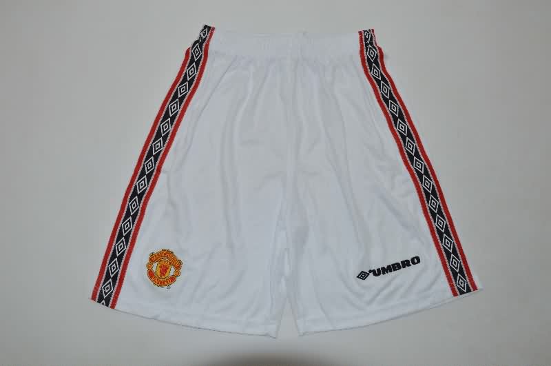 Kids Manchester United 1998/00 Home Long Sleeve Soccer Jersey And Shorts