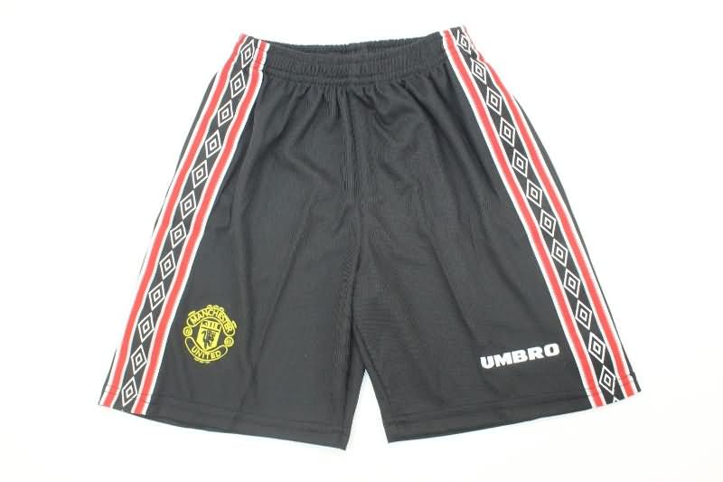 Kids Manchester United 1998/99 Black Soccer Jersey And Shorts