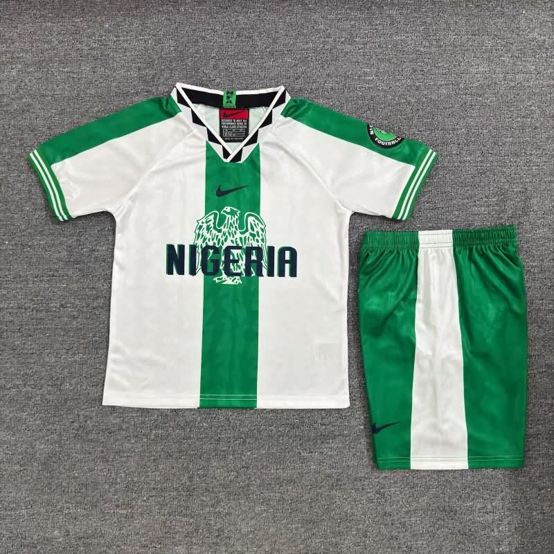 Kids Nigeria 1996 Away Soccer Jersey And Shorts