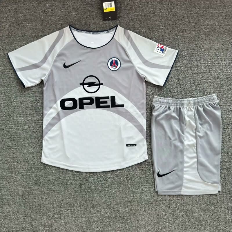 Kids Paris St German 2001/02 Away Soccer Jersey And Shorts