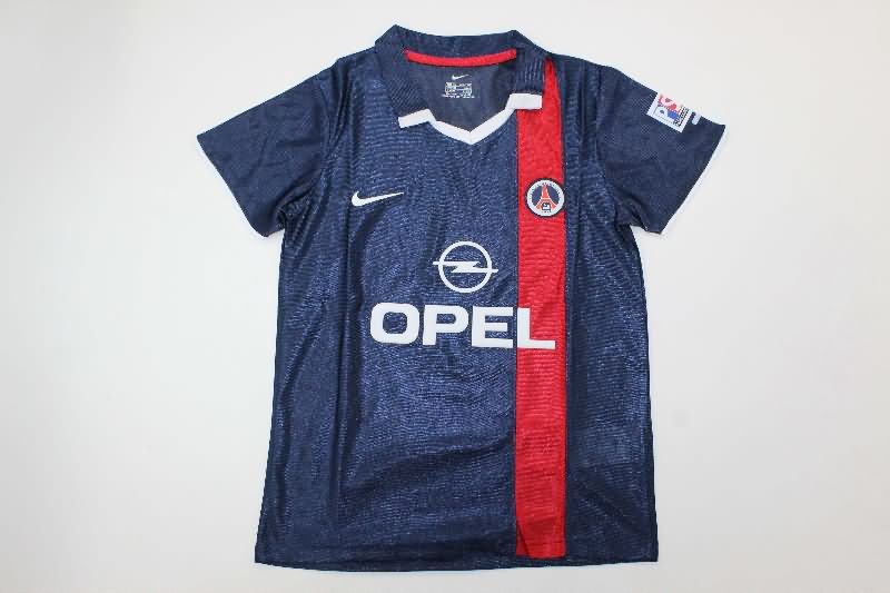 Kids Paris St Germain 2001/02 Home Soccer Jersey And Shorts