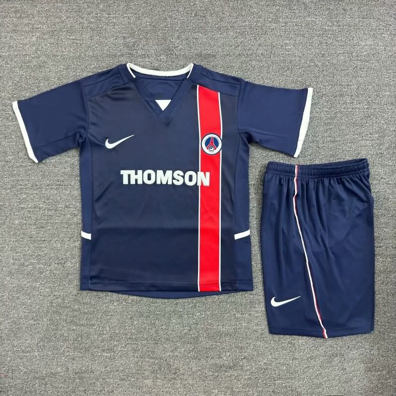 Kids Paris St German 2002/03 Home Soccer Jersey And Shorts