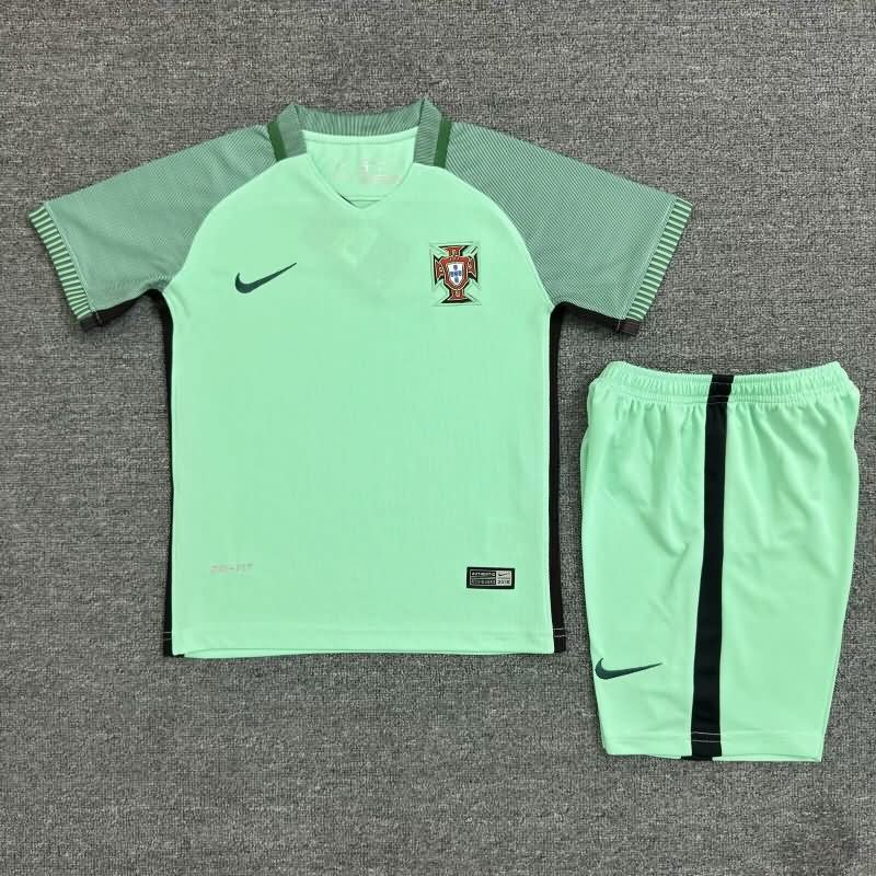 Kids Portugal 2016 Away Soccer Jersey And Shorts