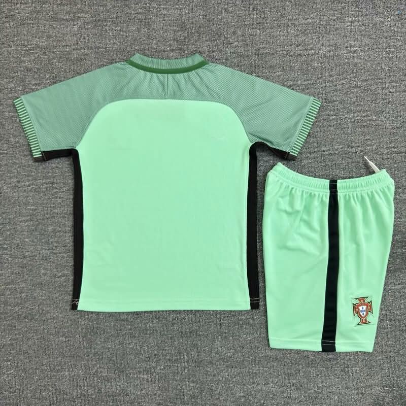 Kids Portugal 2016 Away Soccer Jersey And Shorts