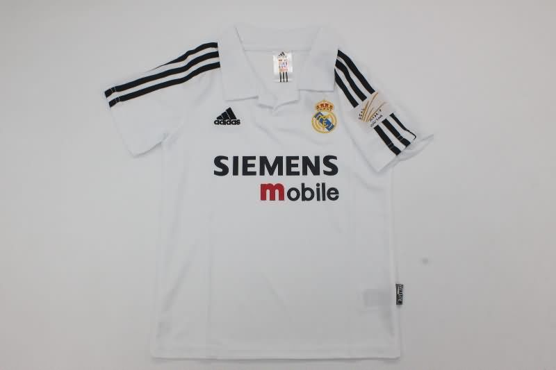 Kids Real Madrid 2002/03 Home Soccer Jersey And Shorts