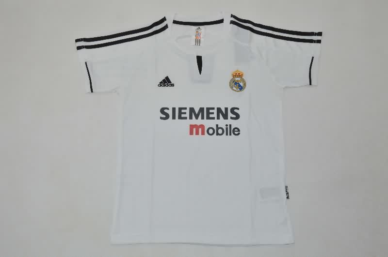 Kids Real Madrid 2003/04 Home Soccer Jersey And Shorts
