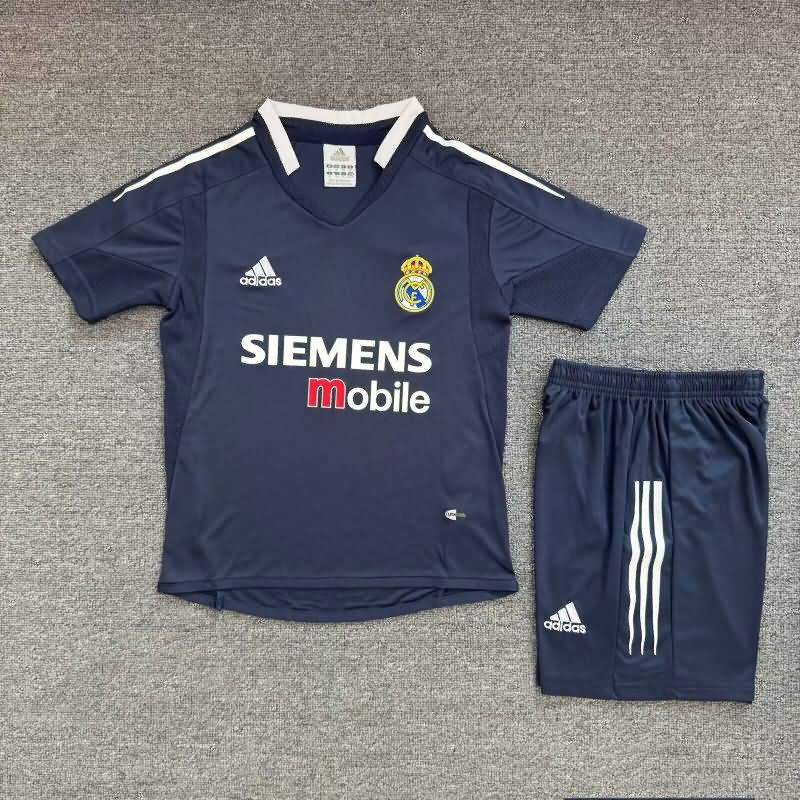 Kids Real Madrid 2004/05 Away Soccer Jersey And Shorts