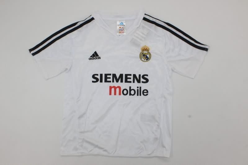 Kids Real Madrid Soccer Jersey Home Replica 2004/05