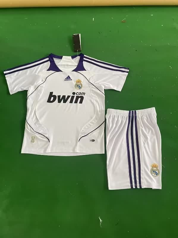 Kids Real Madrid 2007/08 Home Soccer Jersey And Shorts