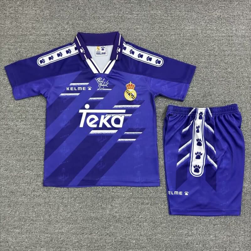 Kids Real Madrid 1994/96 Away Soccer Jersey And Shorts