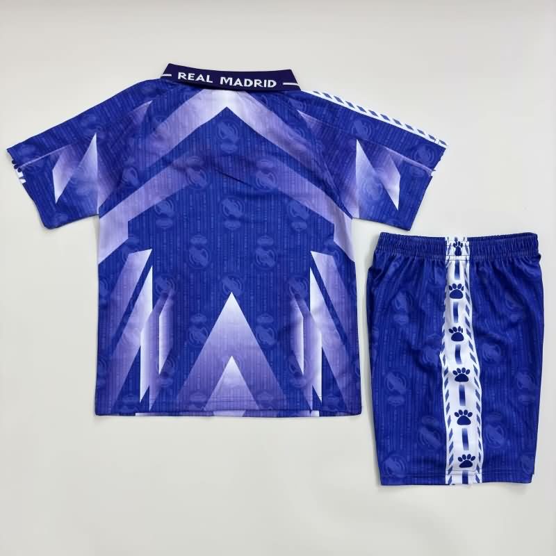 Kids Real Madrid 1996/97 Away Soccer Jersey And Shorts