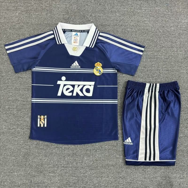 Kids Real Madrid 1998/99 Away Soccer Jersey And Shorts