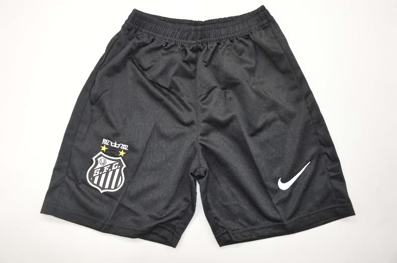 Kids Santos 2012/13 Black Soccer Jersey And Shorts