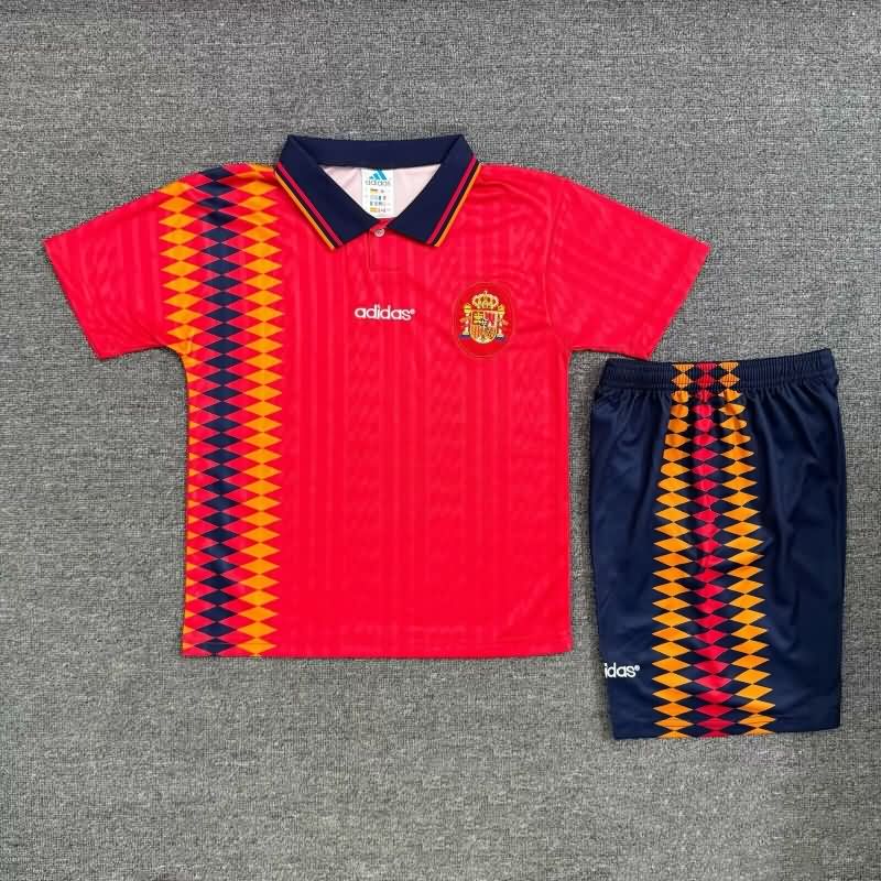 Kids Spain 1994 Home Soccer Jersey And Shorts