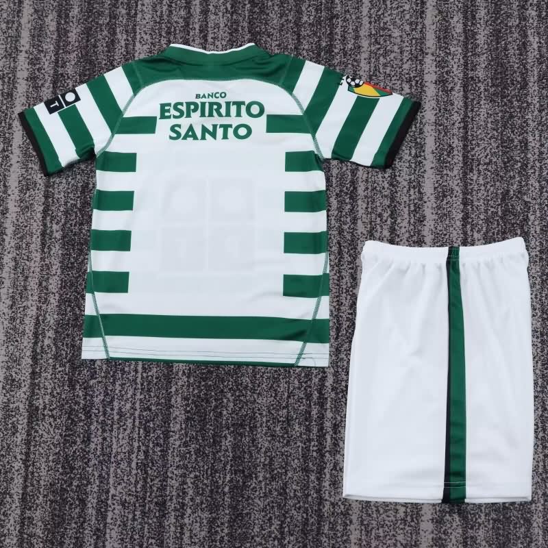 Kids Sporting Lisbon 2003/04 Home Soccer Jersey And Shorts